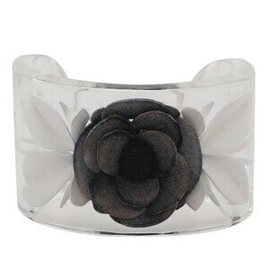 Chanel Lucite Camellia Cuff Bracelet #272440C62B